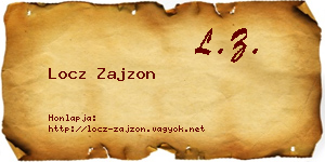 Locz Zajzon névjegykártya